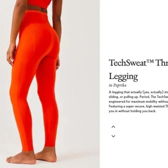 NWT Outdoor Voices Paprika TechSweat™ Thrive 7/8 Leggings – XS - Picture 4 of 9